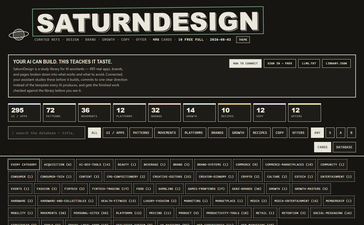 SaturnDesign reference library