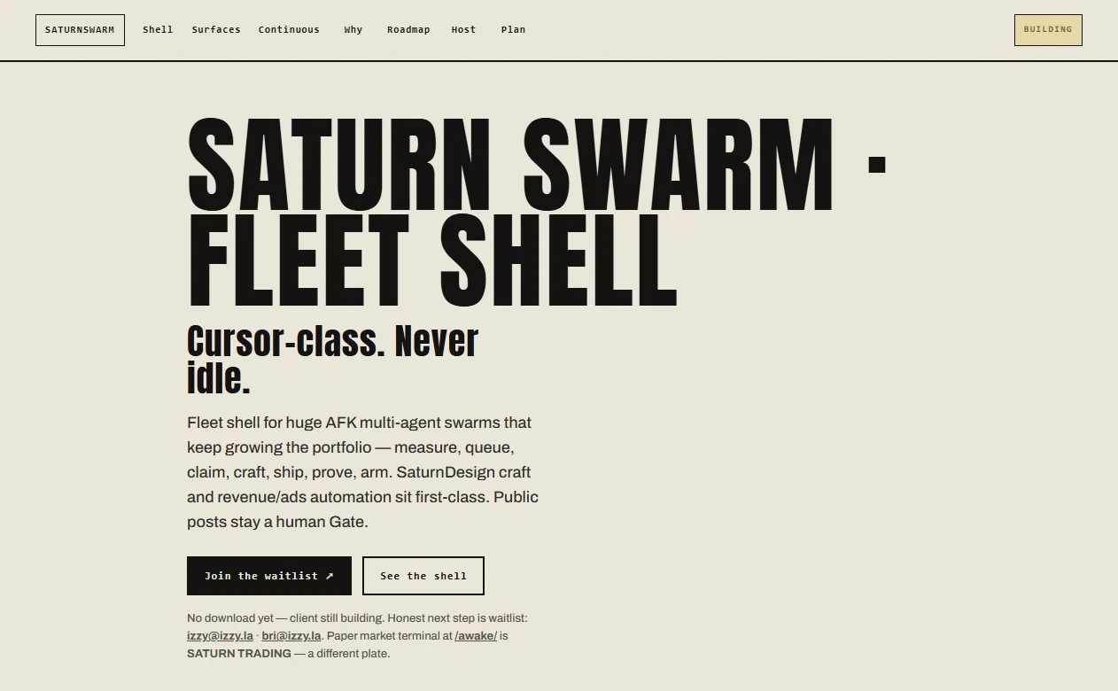 Saturn Swarm project page